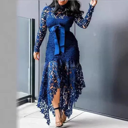 2025 New Women's  Lace  Asymmetrical Dress