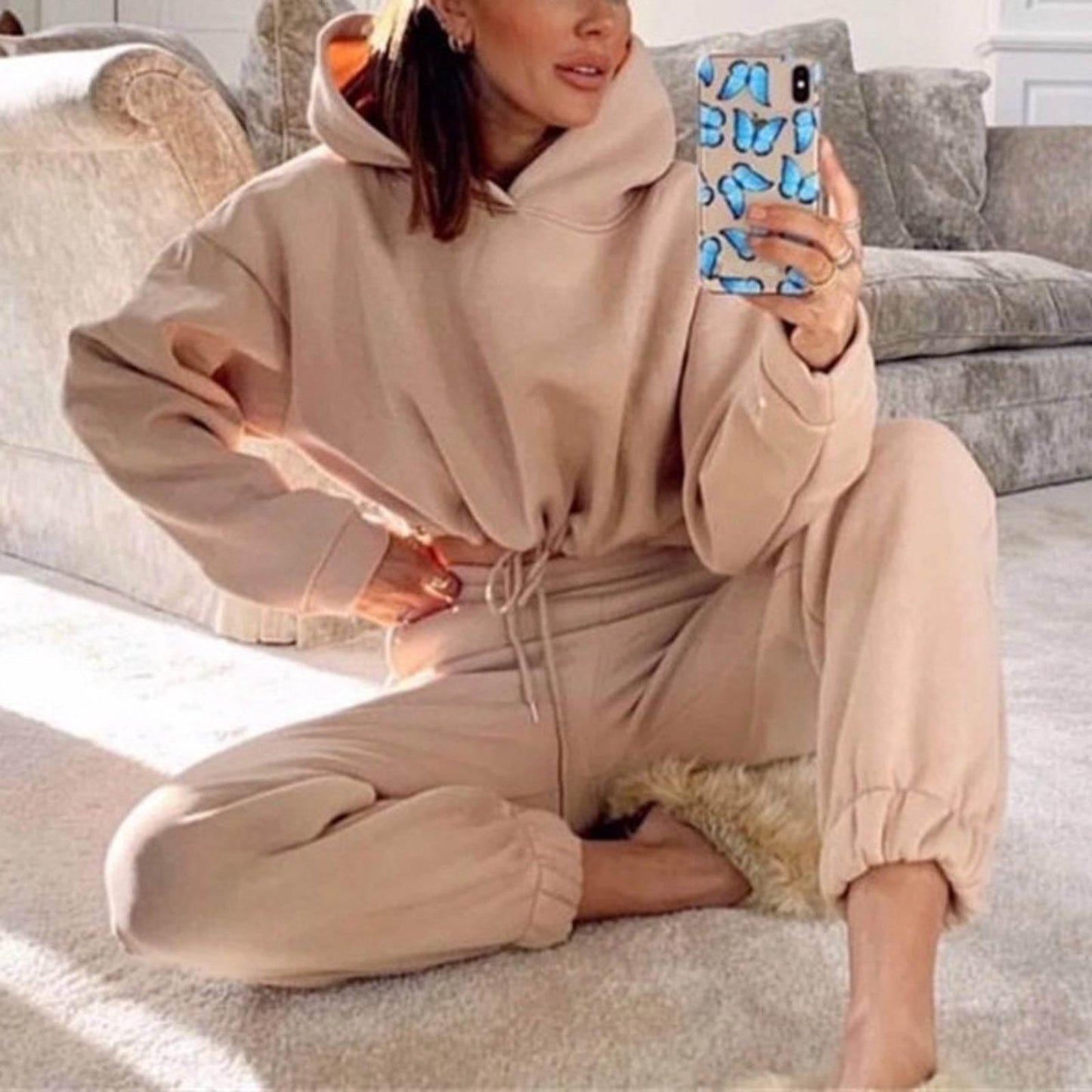 Long-sleeved Sports Casual Suit Waist Two-piece Set - Empire P.E