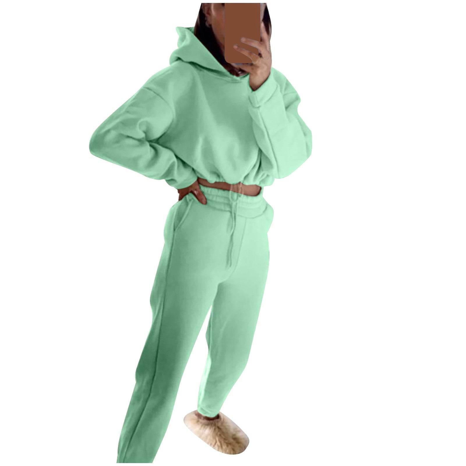 Long-sleeved Sports Casual Suit Waist Two-piece Set - Empire P.E