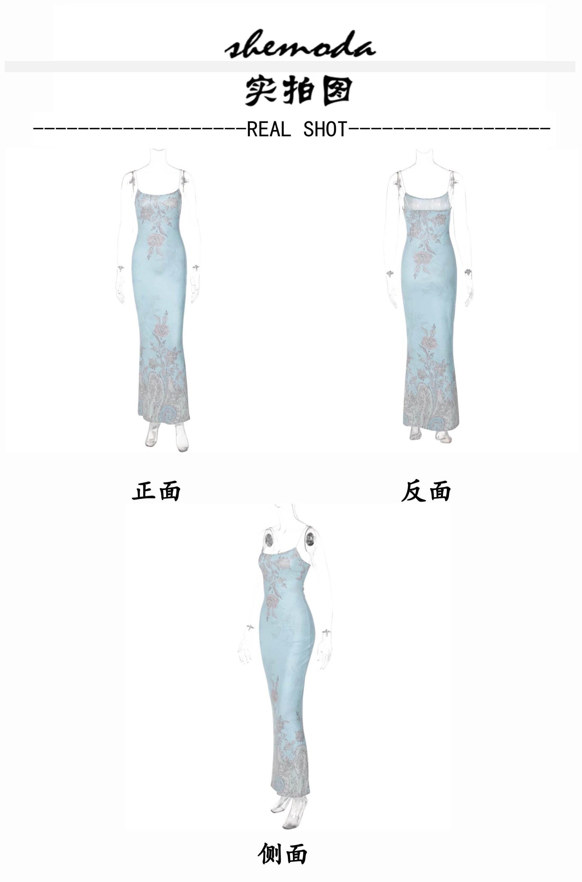 Printing Slip Dress Women's Overknee Dress - Empire P.E