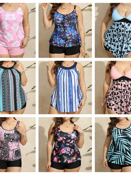 Fashion Swimsuit Women's Separates Boxer plus Size - Empire P.E