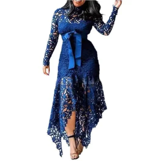 2025 New Women's  Lace  Asymmetrical Dress