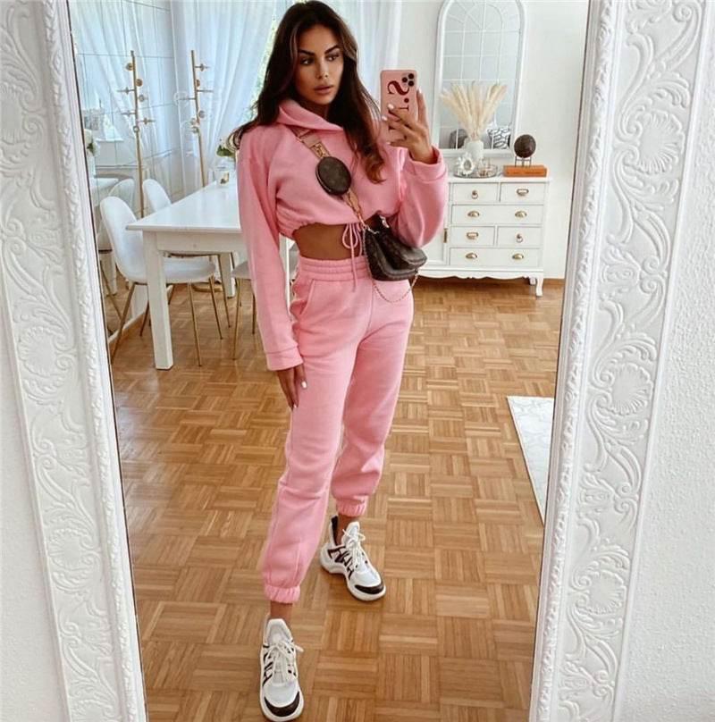 Long-sleeved Sports Casual Suit Waist Two-piece Set - Empire P.E