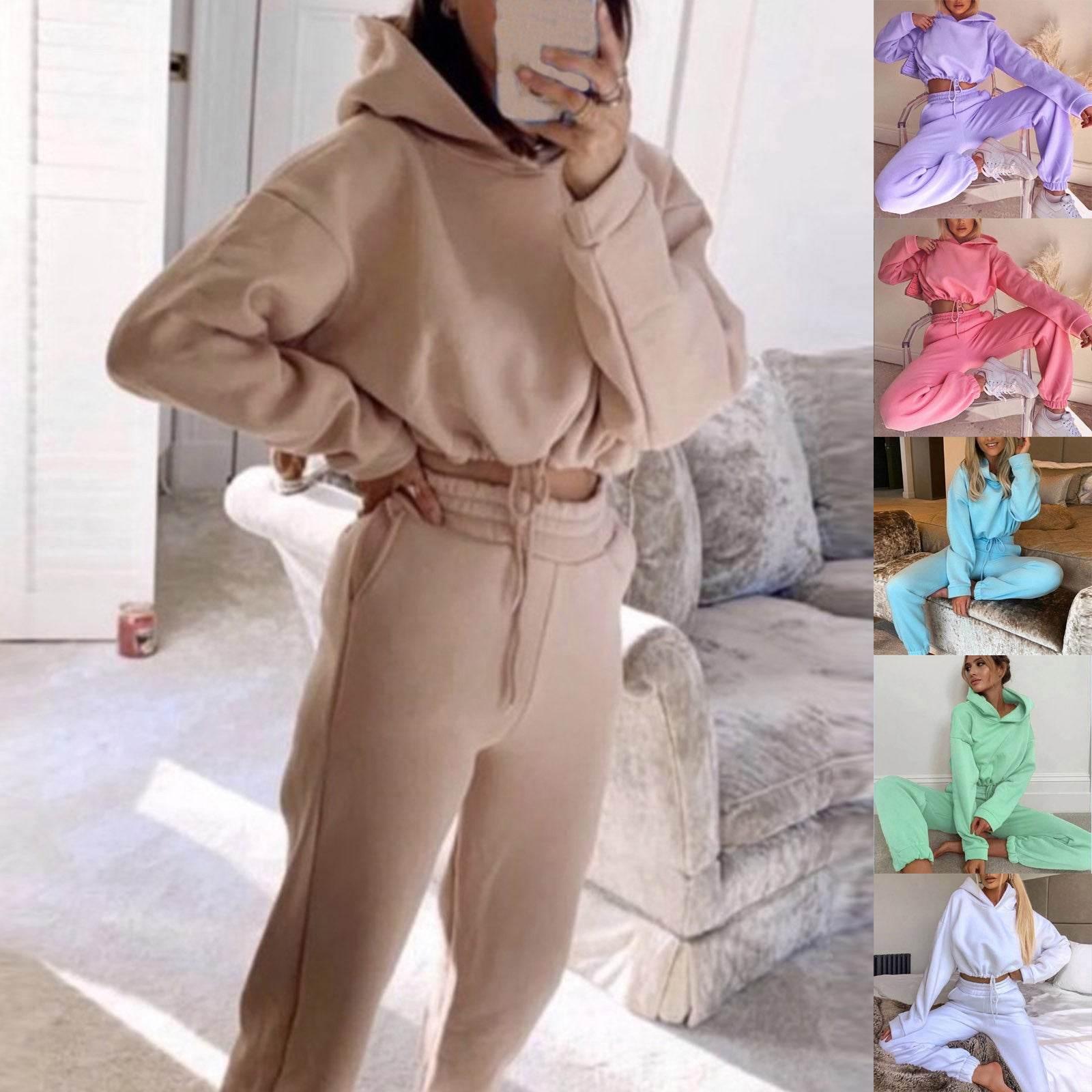 Long-sleeved Sports Casual Suit Waist Two-piece Set - Empire P.E