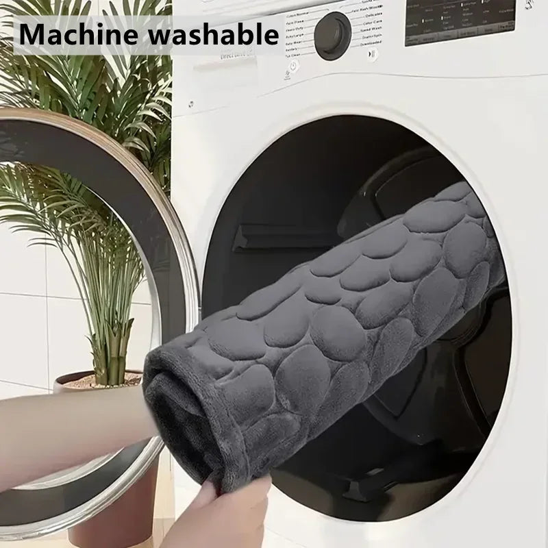 3D Non Slip Bathroom Mat Cobblestone Embossed - Empire P.E