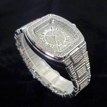 New Luxury Diamond Watch for Men Fashion Shiny Party Jewelry Watches Hip Hop Iced Out Bling Golden Relogio Masculino Dropshiping - Empire P.E