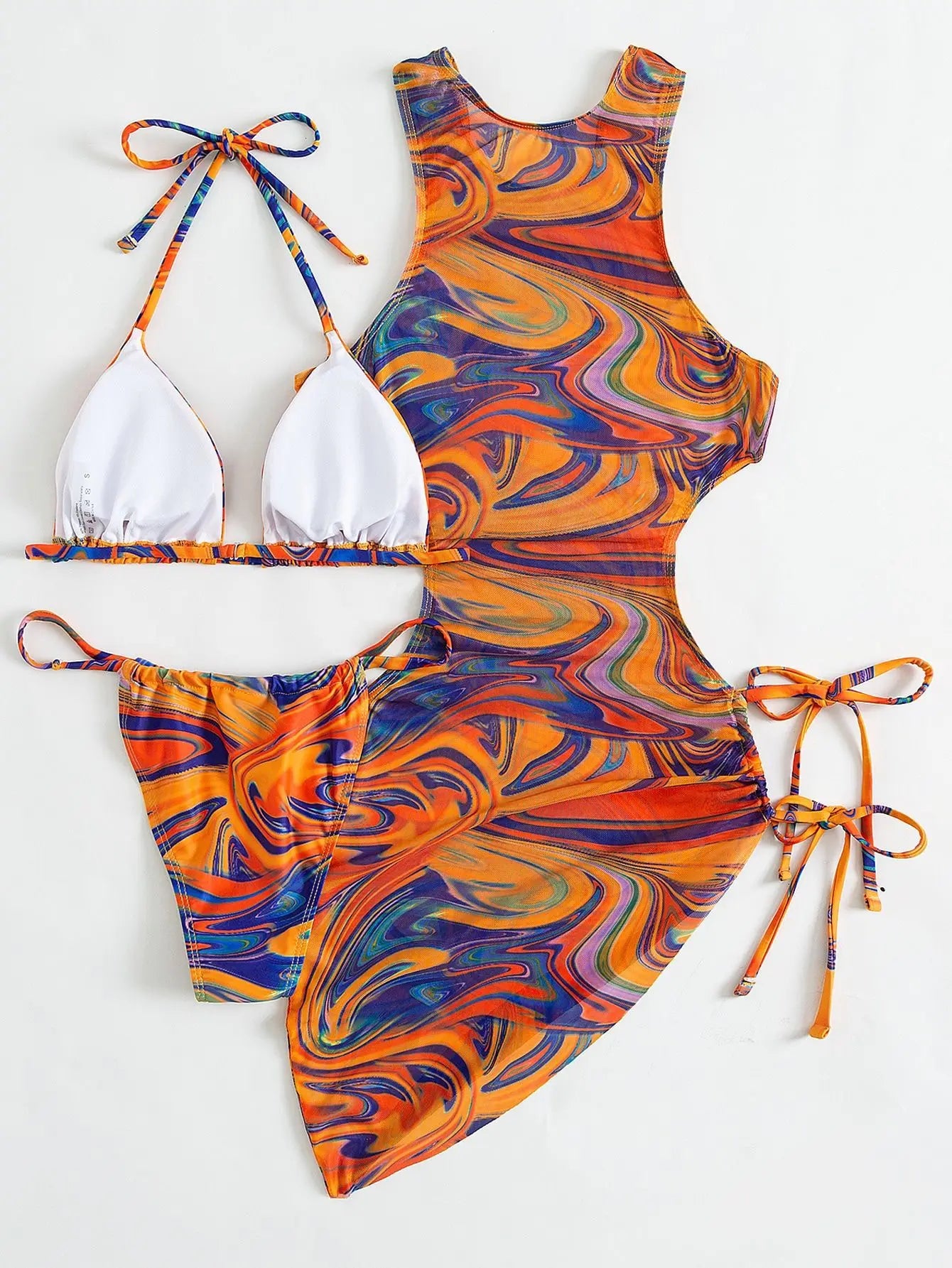 3 Pieces Bikini Set Women Leopard Halter Sexy Swimsuit 2026