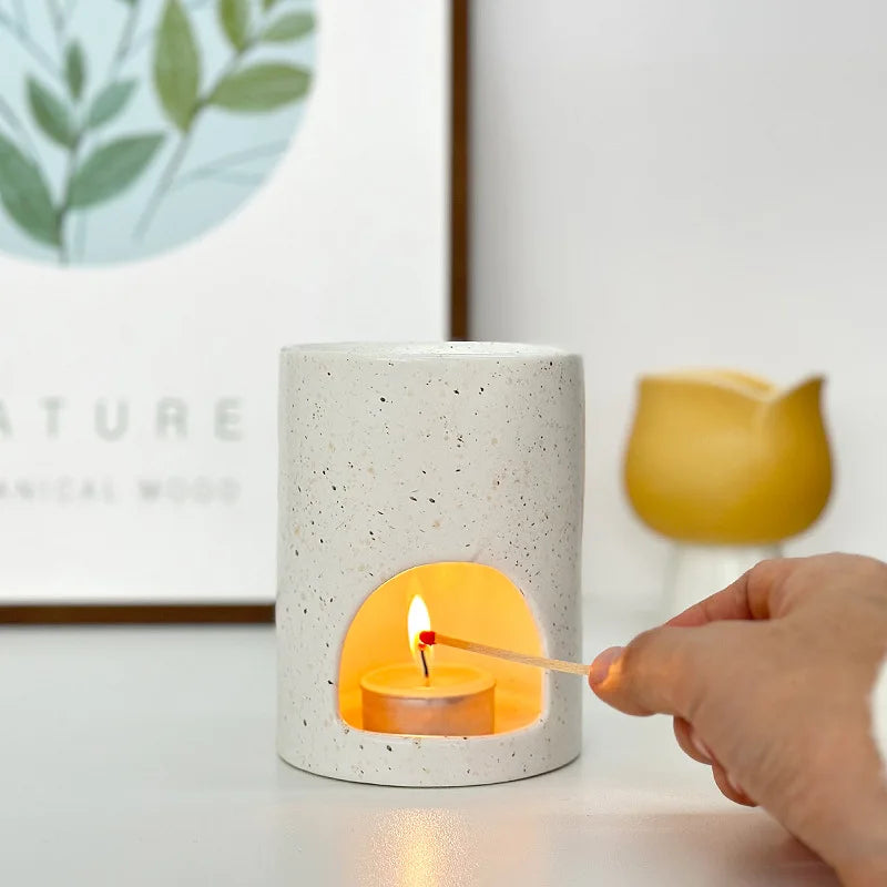 Simple Ceramic Aromatherapy Stove Essential Oil Wax Melt Incense Burner