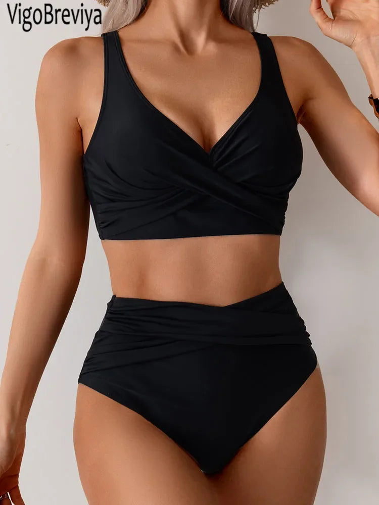 VigoBreviya 2025 Sexy Solid Strapped Swimwear
