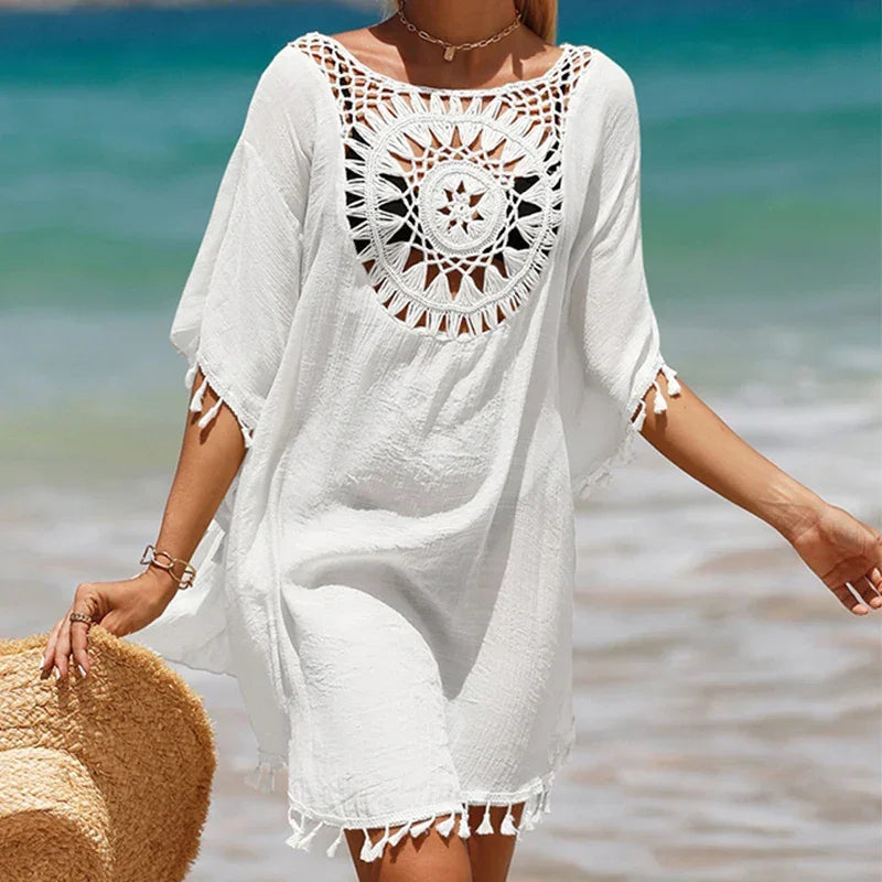 Holiday Knitting Crochet Beach Cover Ups Dress