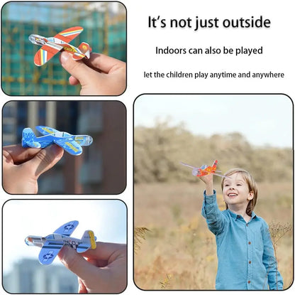 10/100Pcs Kids Party Supplies DIY Multicolor Foam Airplane Boys Birthday Party Souvenirs Pinata Filler Kindergarten Prize Toys