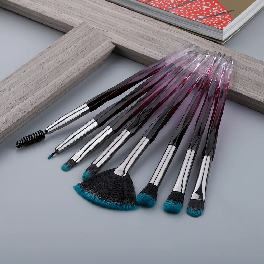 5-10 purple makeup brush quality synthetic foundation
