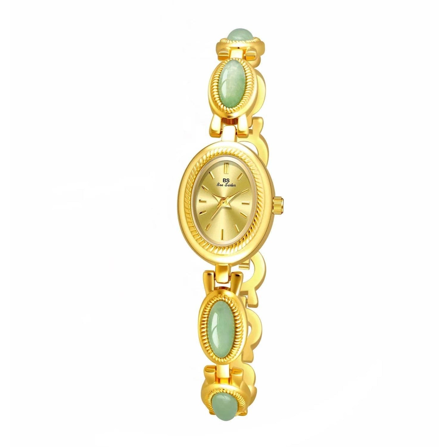 UTHAI Women's Watch Ladies Bracelet Luxury Brand Waterproof Retro Natural Dongling Stone Hotan Jade Advanced Chain Watches Gift - Empire P.E