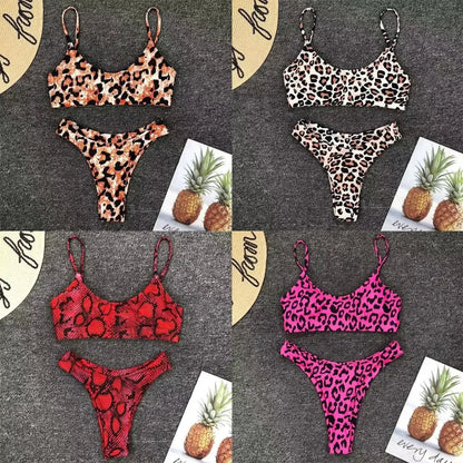 Vacation Low Waist Two Piece Sexy Bikini Set - Empire P.E