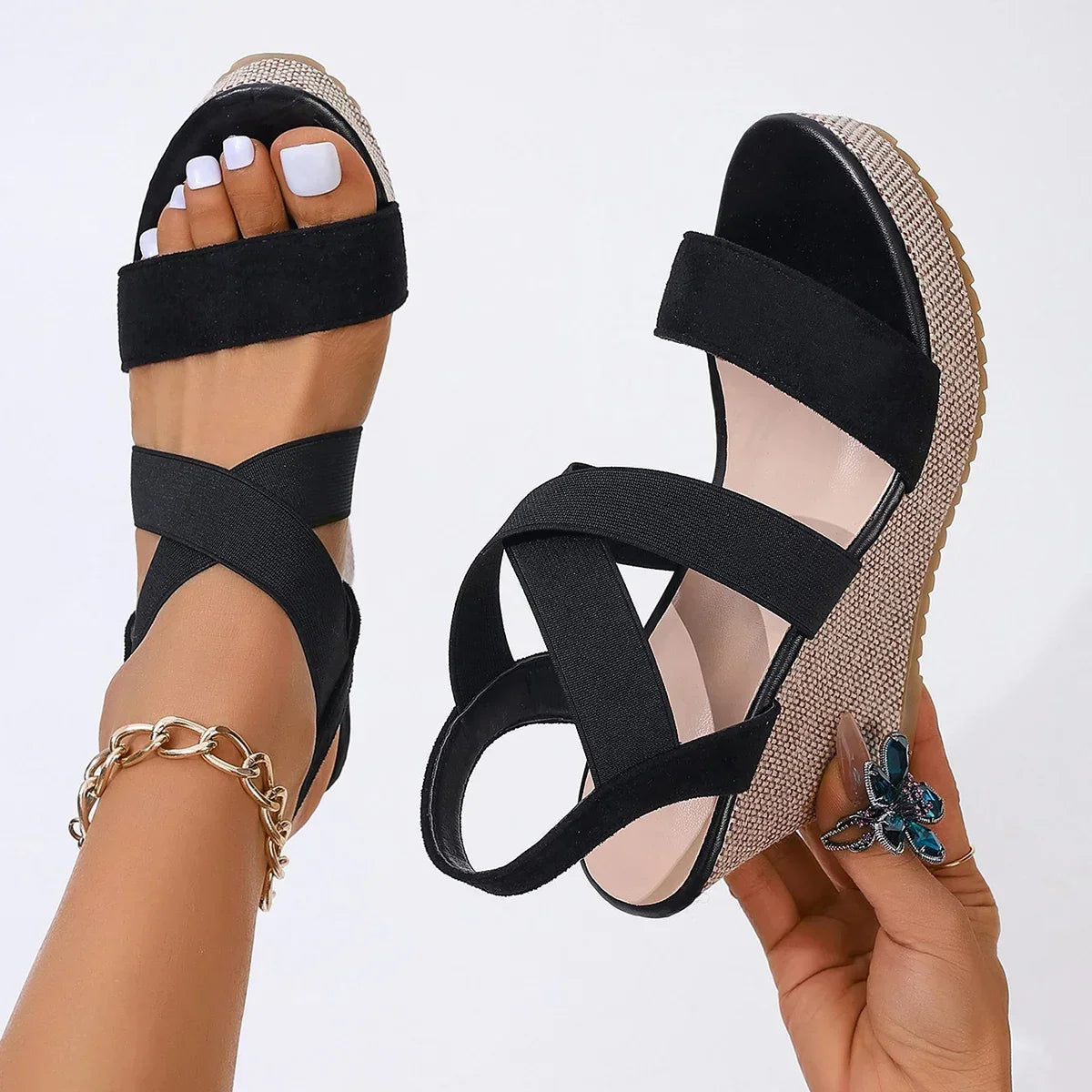 Women's Wedge Waterproof Thick-soled Sandals