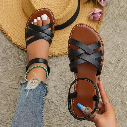 2025 New Women's Summer Flat Bottom Sandals