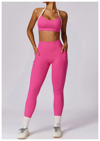 Yoga Set 2PCS Women Sportswear Push Up Workout Clothes - Empire P.E