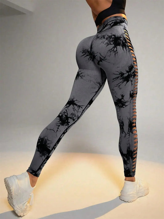 Tie Dye Seamless Leggings for Women High Waist Yoga Pants