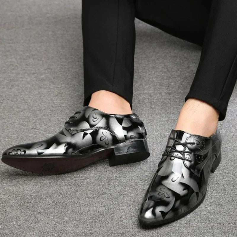 Men's Dress Shoes Floral Pattern Oxfords - Empire P.E