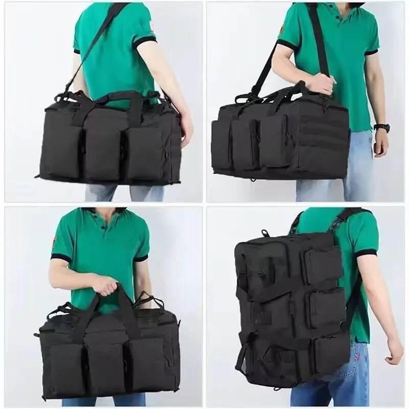 55L Luggage Duffel Bag Camping Backpack Tactical Large Bags Men's Hiking Travel Mountaineering Trip Utility Gym Weekend Duffle - Empire P.E