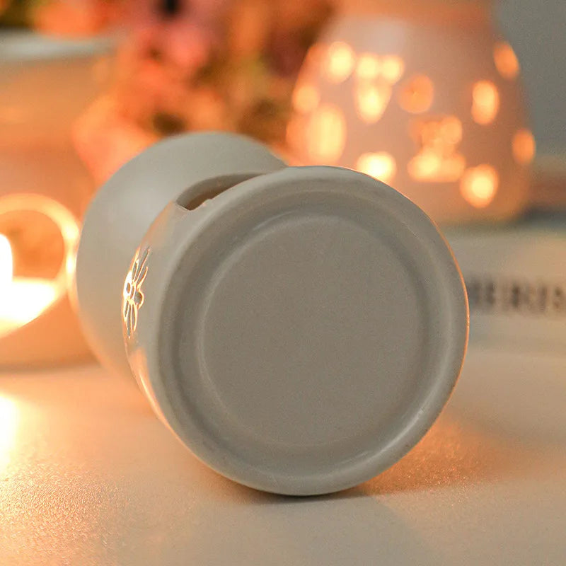 White Ceramic Incense Burner Candle Essential Oil Diffuser