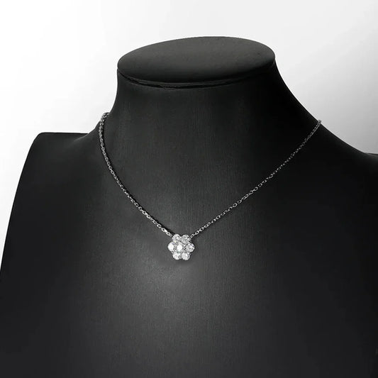 Real D Color Flower Full Moissanite Jewelry Sets - Empire P.E