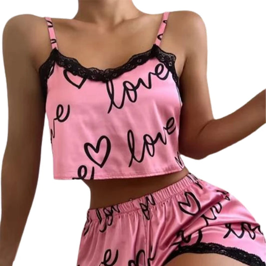 2 Pieces Set Women's Pajama Shorts Suit - Empire P.E