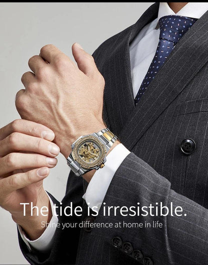 Men's luxury stainless steel watch