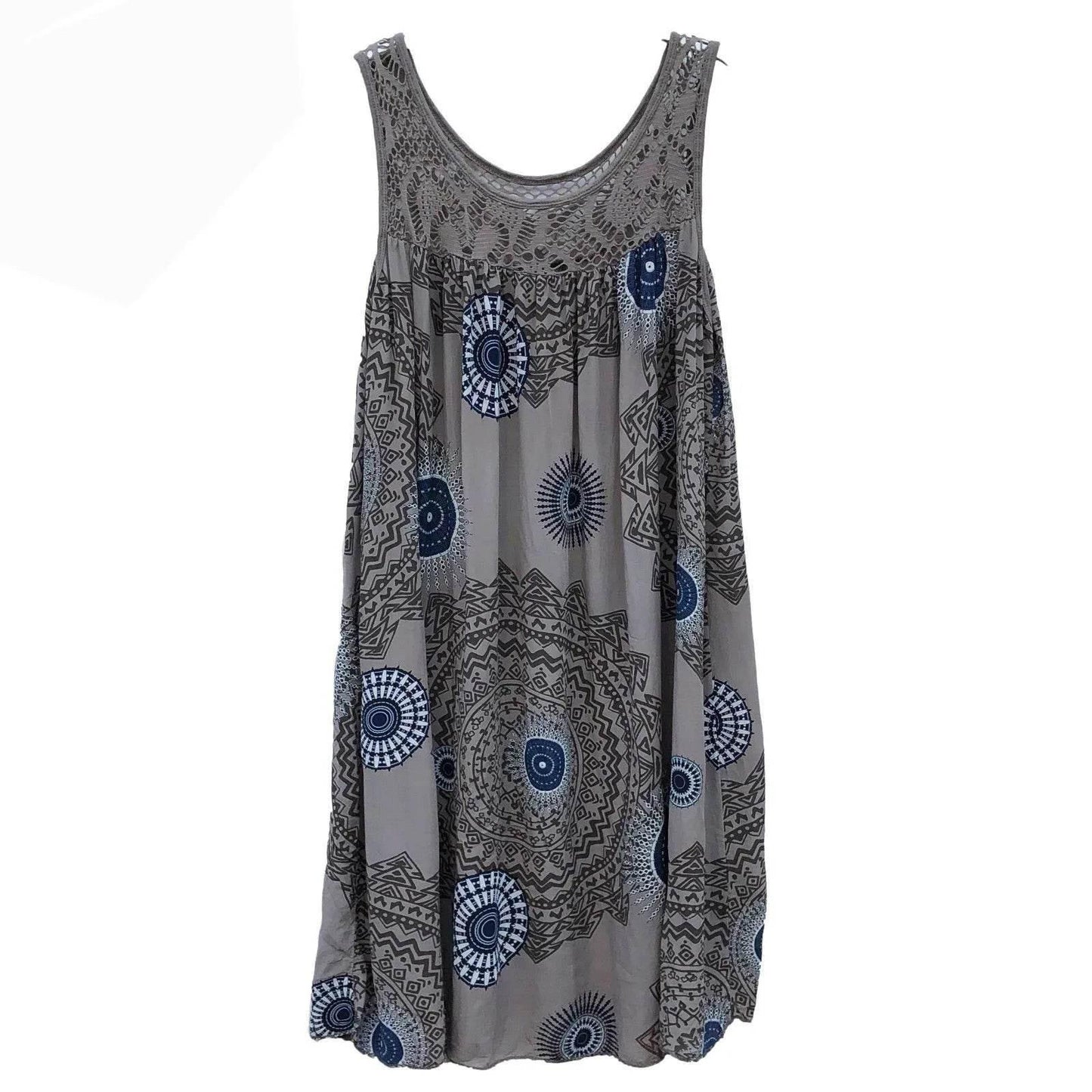 Women's clothing summer sleeveless camisole dress lace print sleeveless large swing loose sexy dress long skirt plus size - Empire P.E