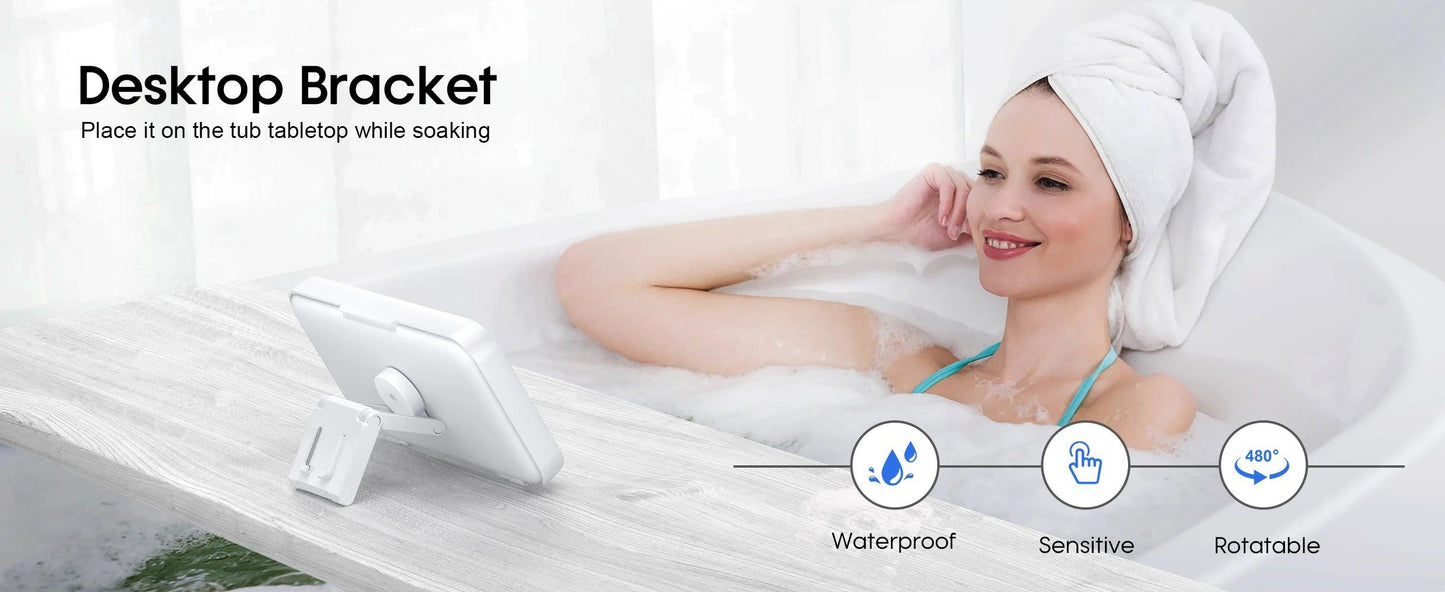 Shower Phone Holder with Speaker Waterproof 480 Rotation, Wall Phone Mount - Empire P.E