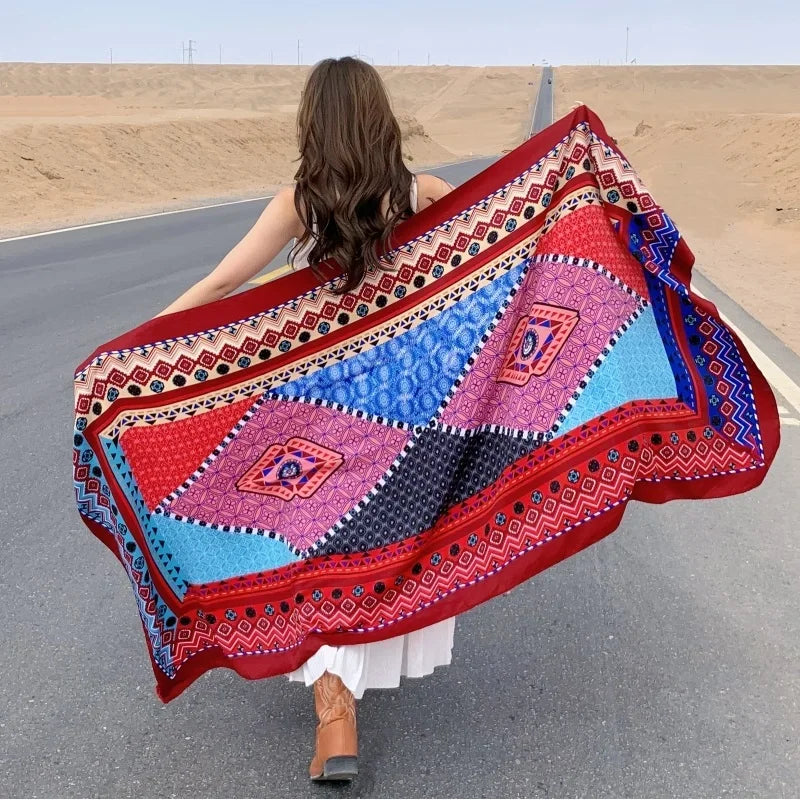 Women Bikini Large Sarong Wrap Scarf Brazilian Swimsuit Bathing Cover-ups