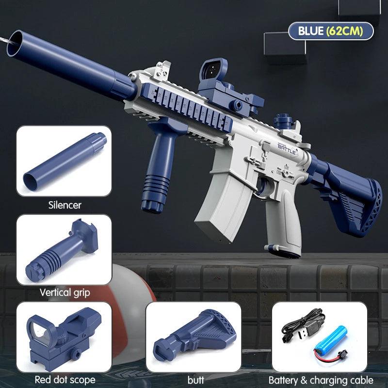 Electric Water Gun Pistol 10M Long Range Portable Guns M416 Children Summer Beach Outdoor Fight Shooting Toys for Boys Kid Games - Empire P.E