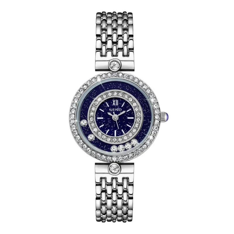 Women's  Silver  Luxury Bracelet Wrist Watches