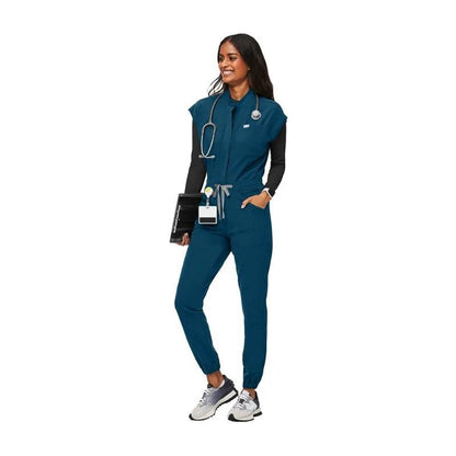 New Jumpsuits Medical Scrubs Uniform Short Sleeve