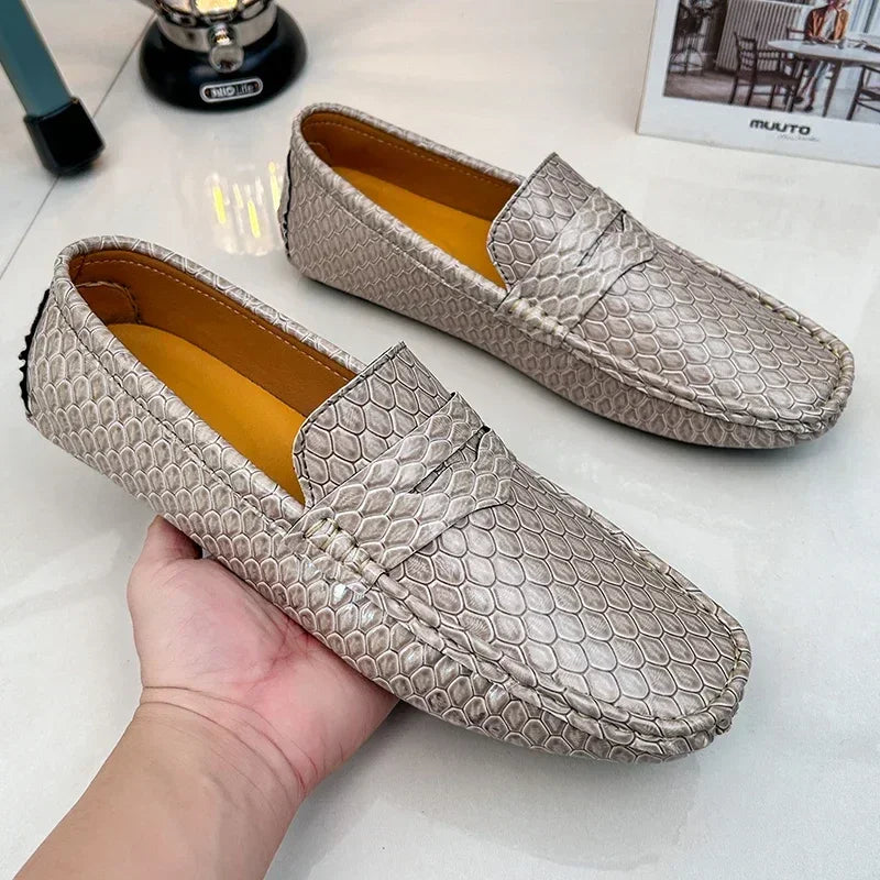 New Loafers Men Handmade Leather Dress Shoes - Empire P.E