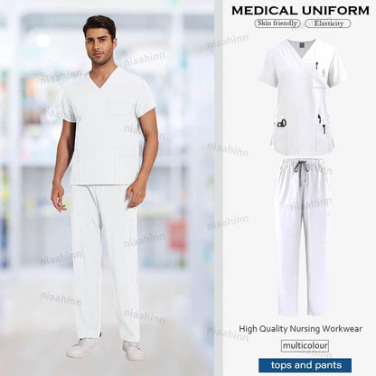 Scrubs Set Anti-Wrinkle Medical Surgical Scrub Uniform Men Women - Empire P.E