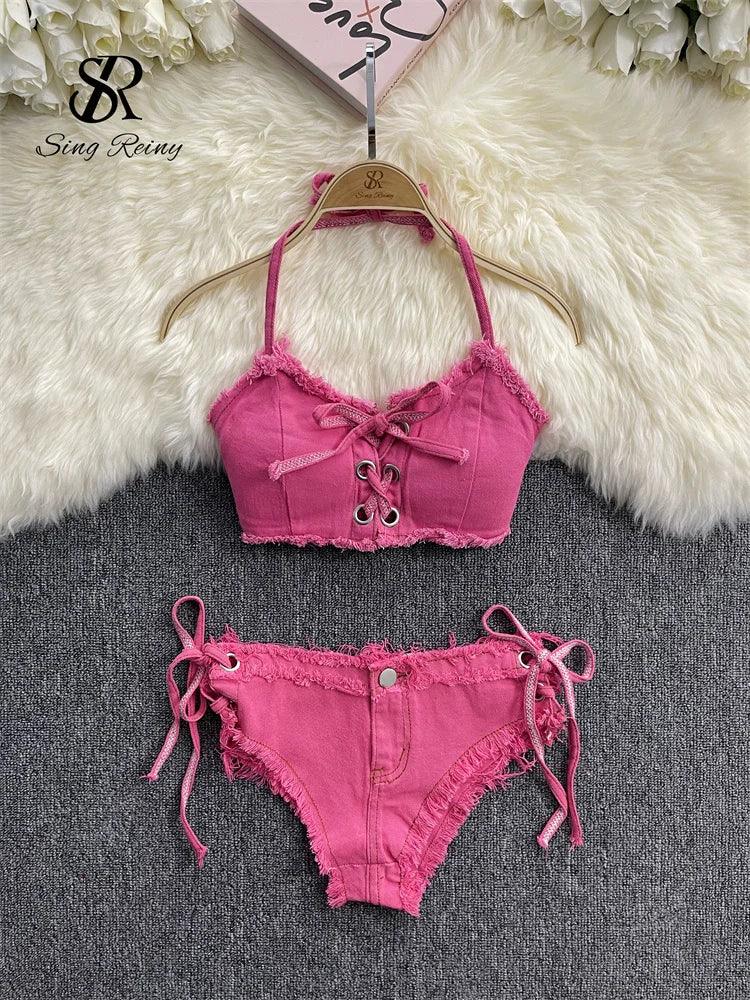 Women Bikini Denim Suits - Empire P.E