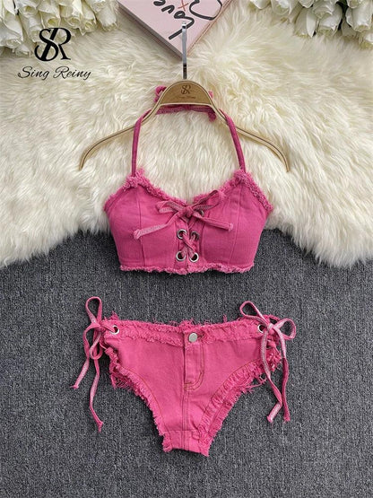 Women Bikini Denim Suits - Empire P.E