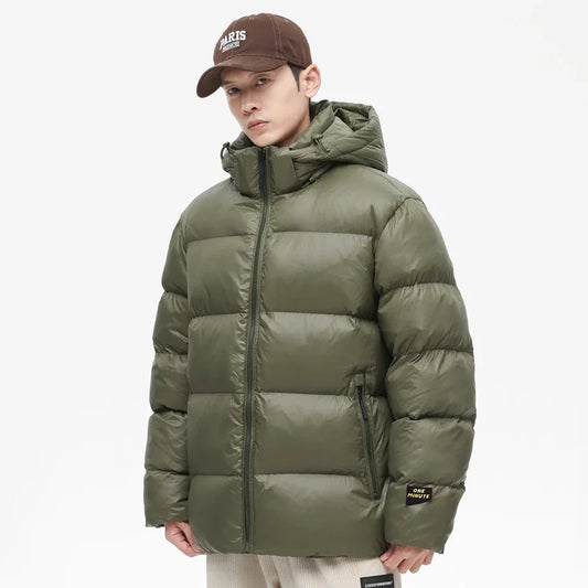 Men's Hooded Zipper Parkas Puffer Jackets - Empire P.E