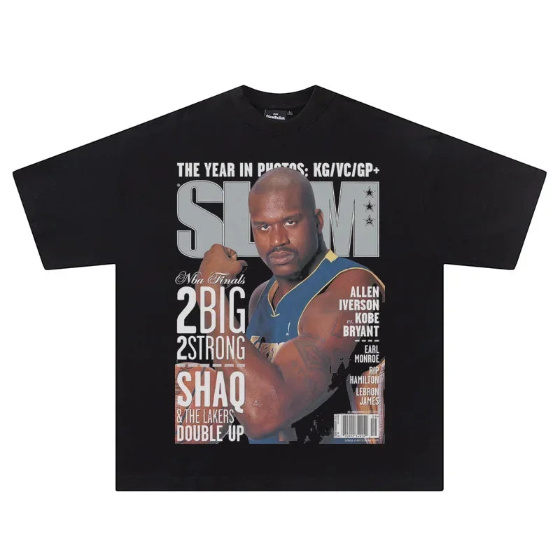 Hip-hop street basketball star print T-shirt for men - Empire P.E