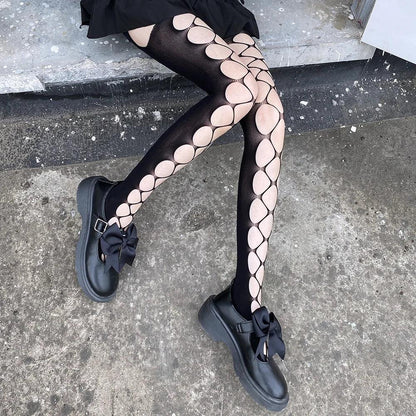 Floral Fishnet Sexy High Waist Open Crotch Lingerie - Empire P.E