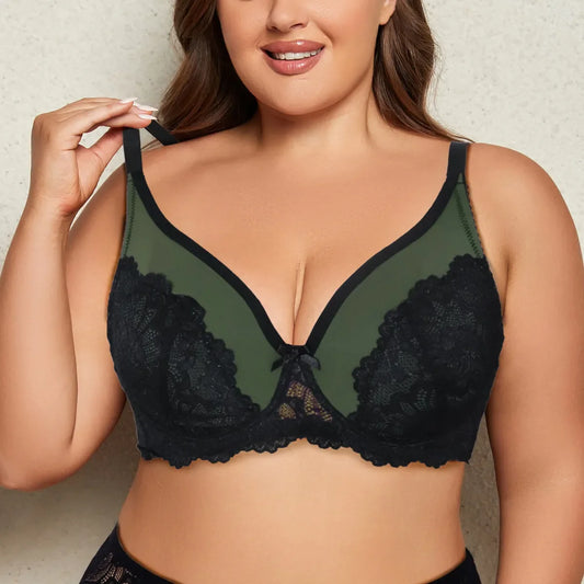 Plus Size Bra with Wire Lace Bra - Empire P.E