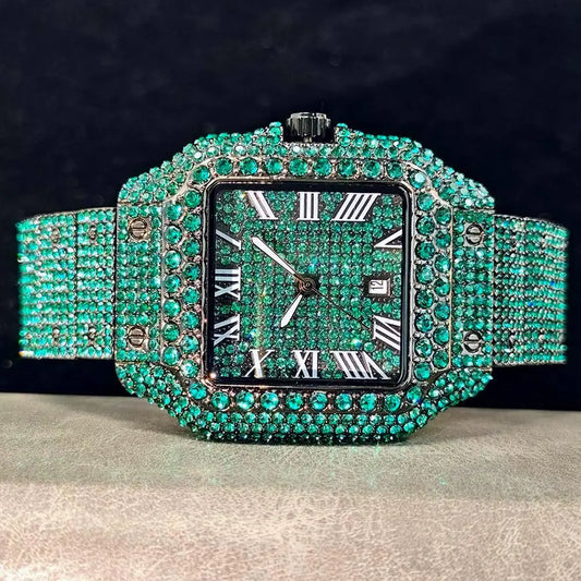 Green Diamond Watch For Men