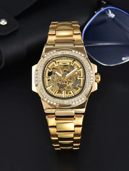 Men's luxury stainless steel watch