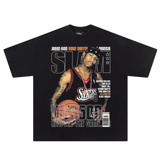 Hip-hop street basketball star print T-shirt for men - Empire P.E
