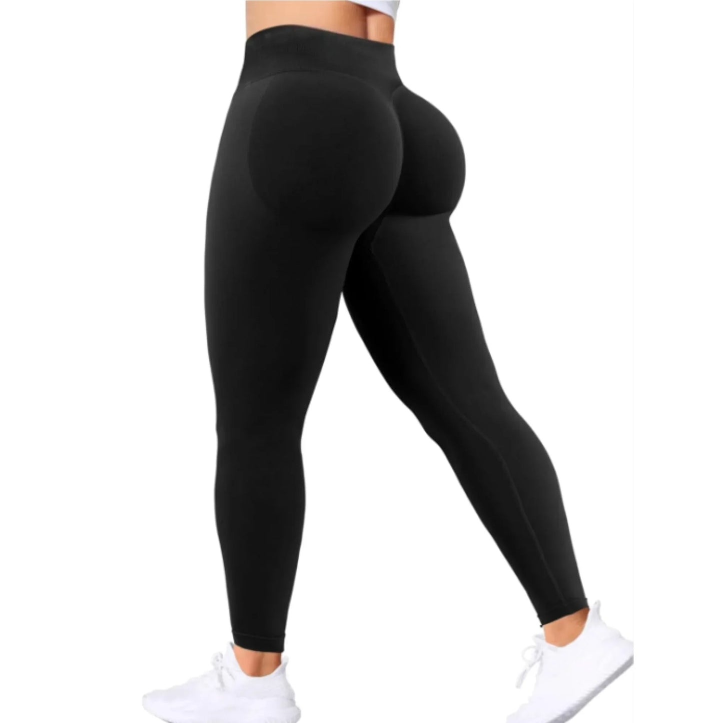 Seamless Women Solid Waist Yoga Pants - Empire P.E