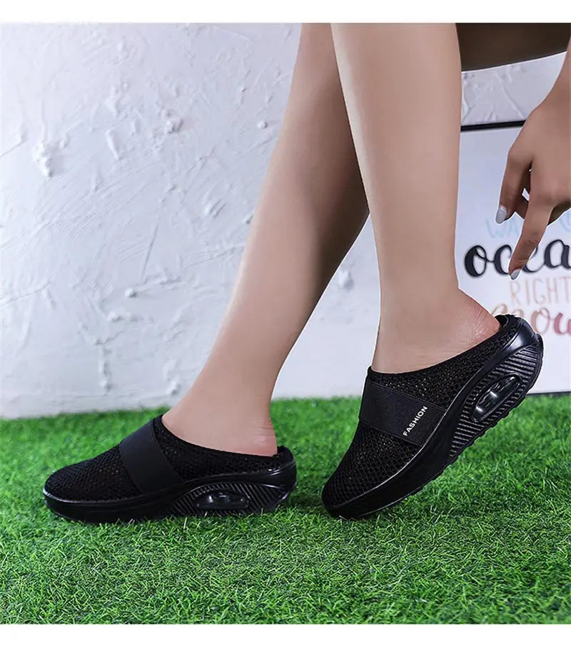 slip-ons without back female sneakers women's sport shoes professional running shoes black sports shoes skor walkx 1229 - Empire P.E