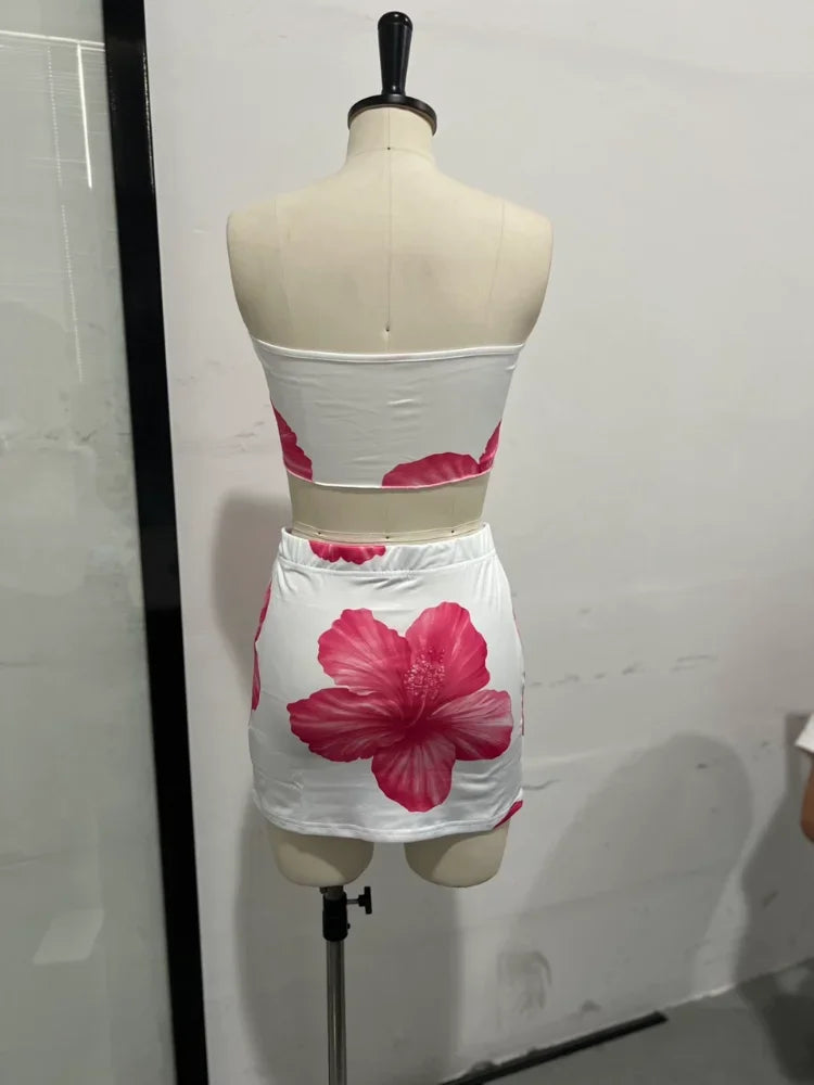 Sexy Slim Fit Short Skirt 2-piece Set