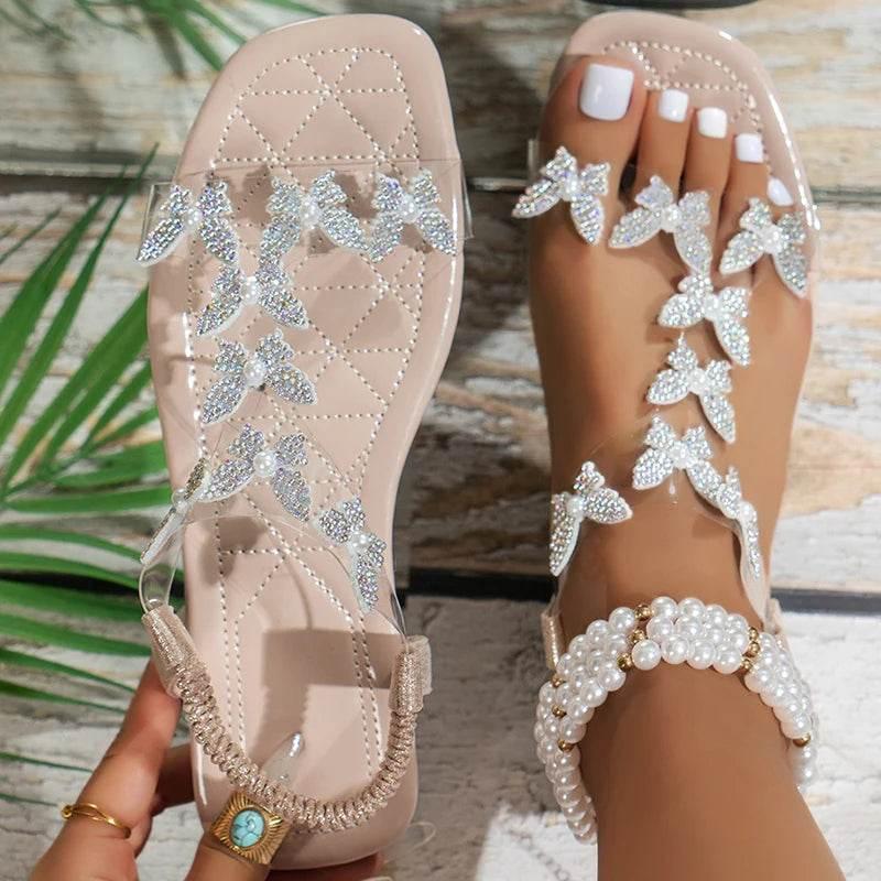 Women's Sandals Bohemia Style Sandals Summer 2025 New Flat Sandalias Mujer Beach PVC Sandals Summer Shoes Woman Elegant Footwear - Empire P.E