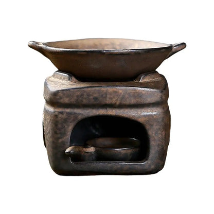 Aromatherapy Aroma Burner 3 In 1 Coarse Pottery Tea Warmer
